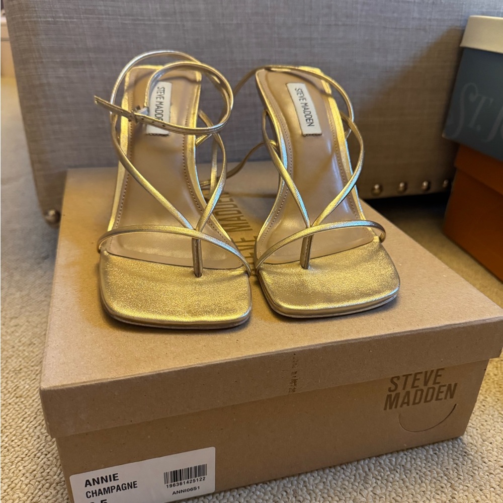 Steve Madden Champagne Strappy Heels